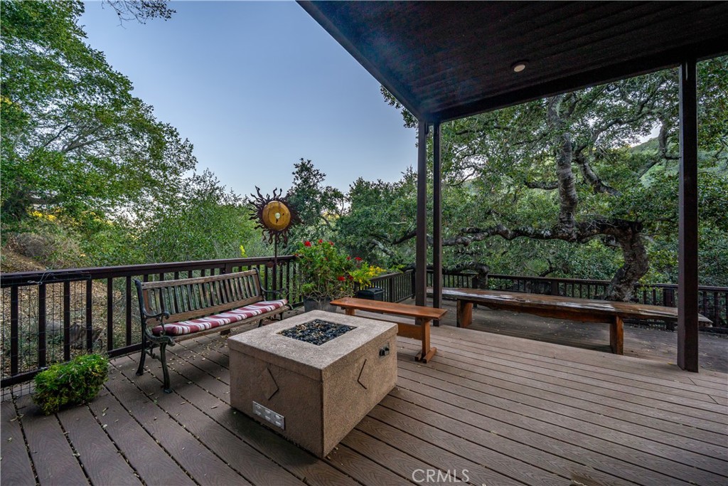 4411 See Canyon Road San Luis Obispo, CA 93405 - Photo 65 of 75 a view of roof deck with couches and wooden floor