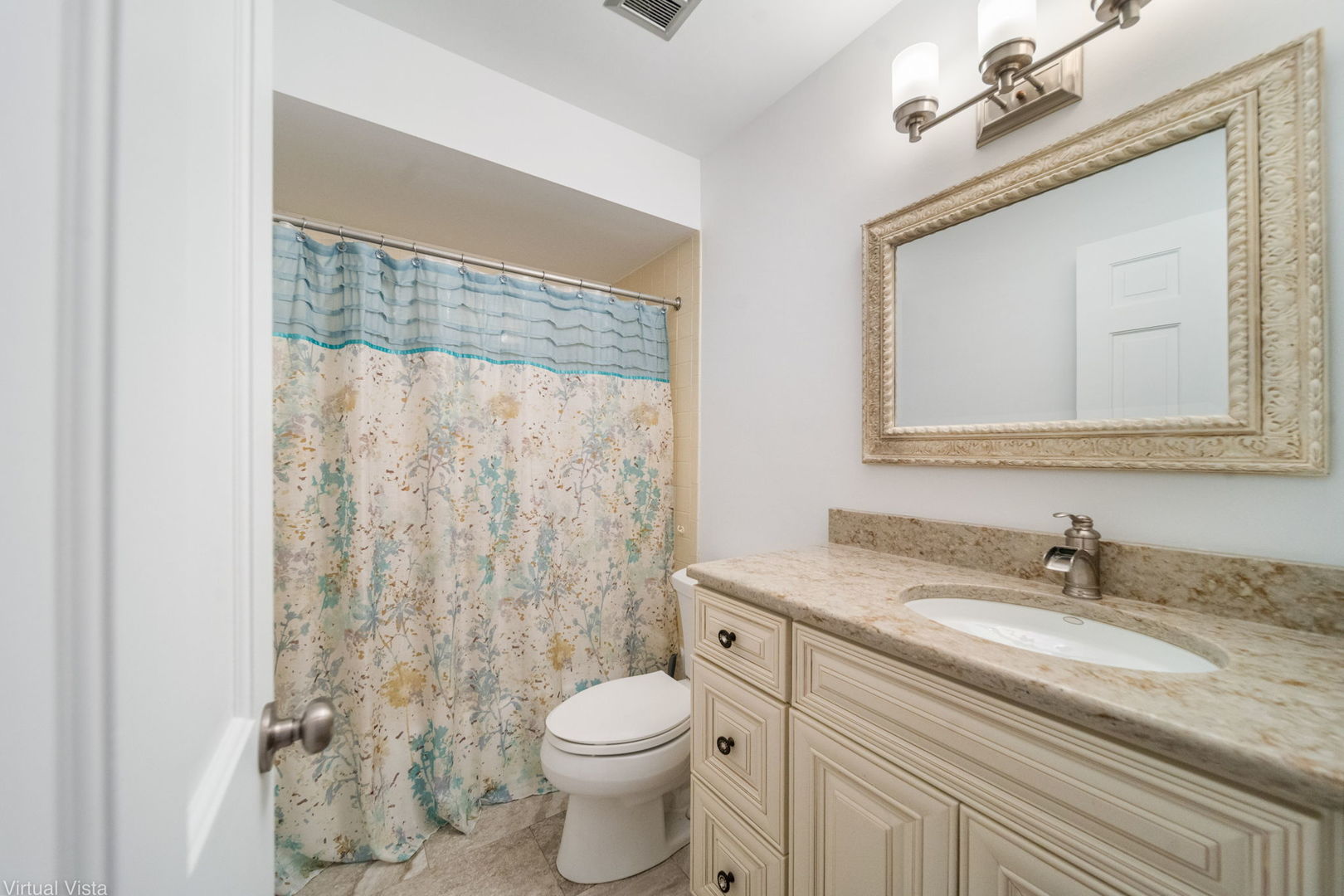 449 Ohio Road Frankfort, IL 60423 - Photo 17 of 25 a bathroom with a granite countertop sink mirror vanity and toilet