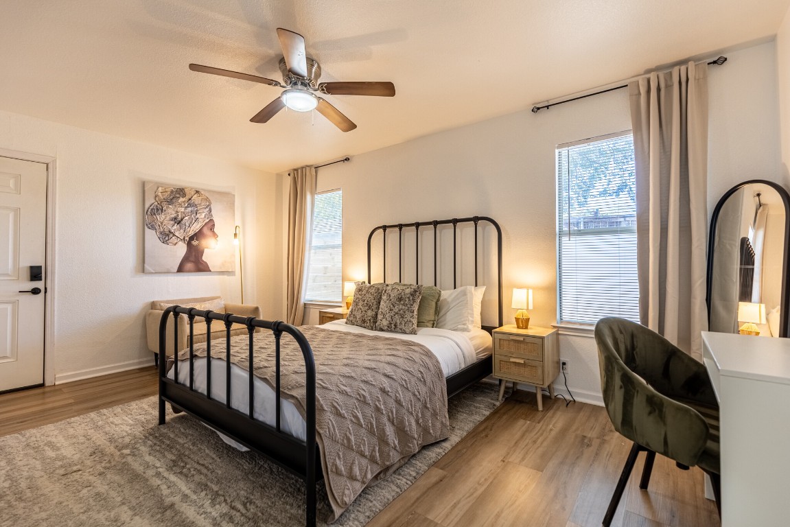 2012 Balsam Way Round Rock, TX 78665 - Photo 20 of 30 Bedroom featuring wood finished floors and ceiling fan