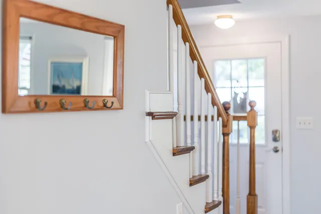 a view of an entryway with staircase