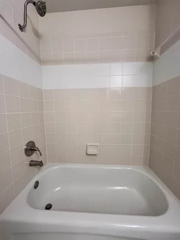 a bathroom with a tub