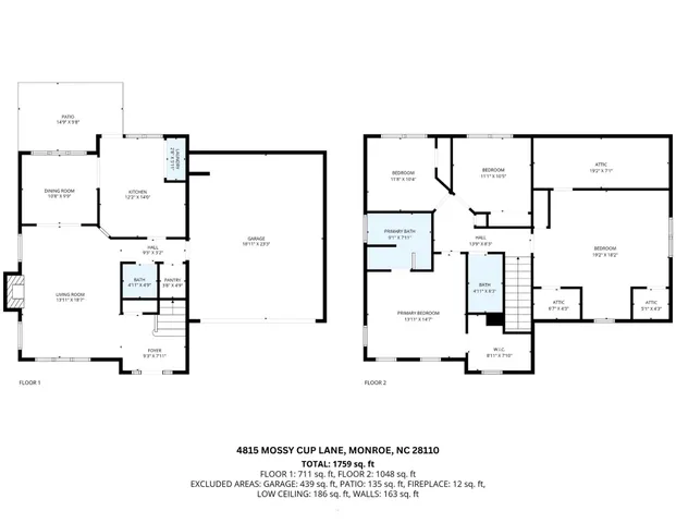 $389,997 | 4815 Mossy Cup Lane, Monroe, NC 28110