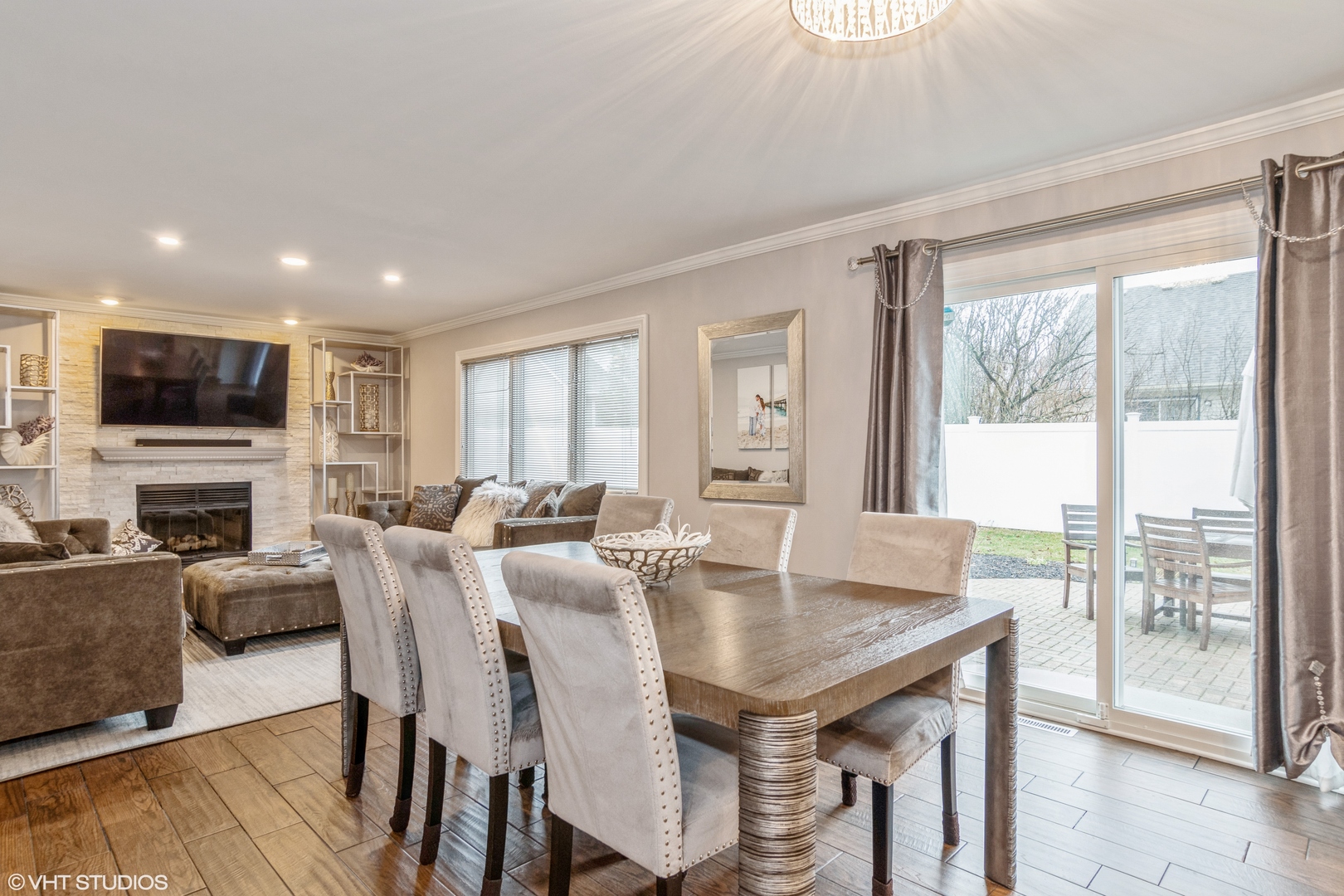 288 Windsor Drive Bartlett, IL 60103 - Photo 8 of 24 a view of a dining room with furniture window and wooden floor