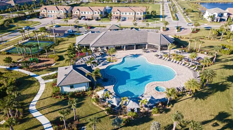 an aerial view of a houses