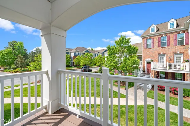 a view of a balcony with lake view