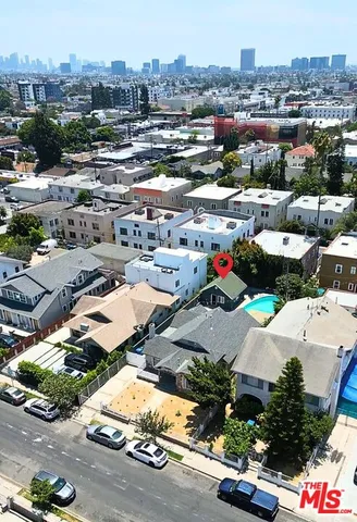 an aerial view of a city