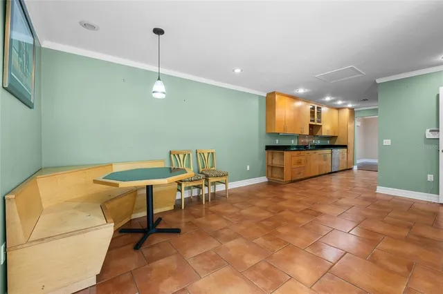 a workspace with furniture and window