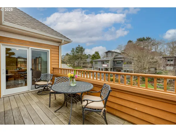 a view of a outdoor seating area