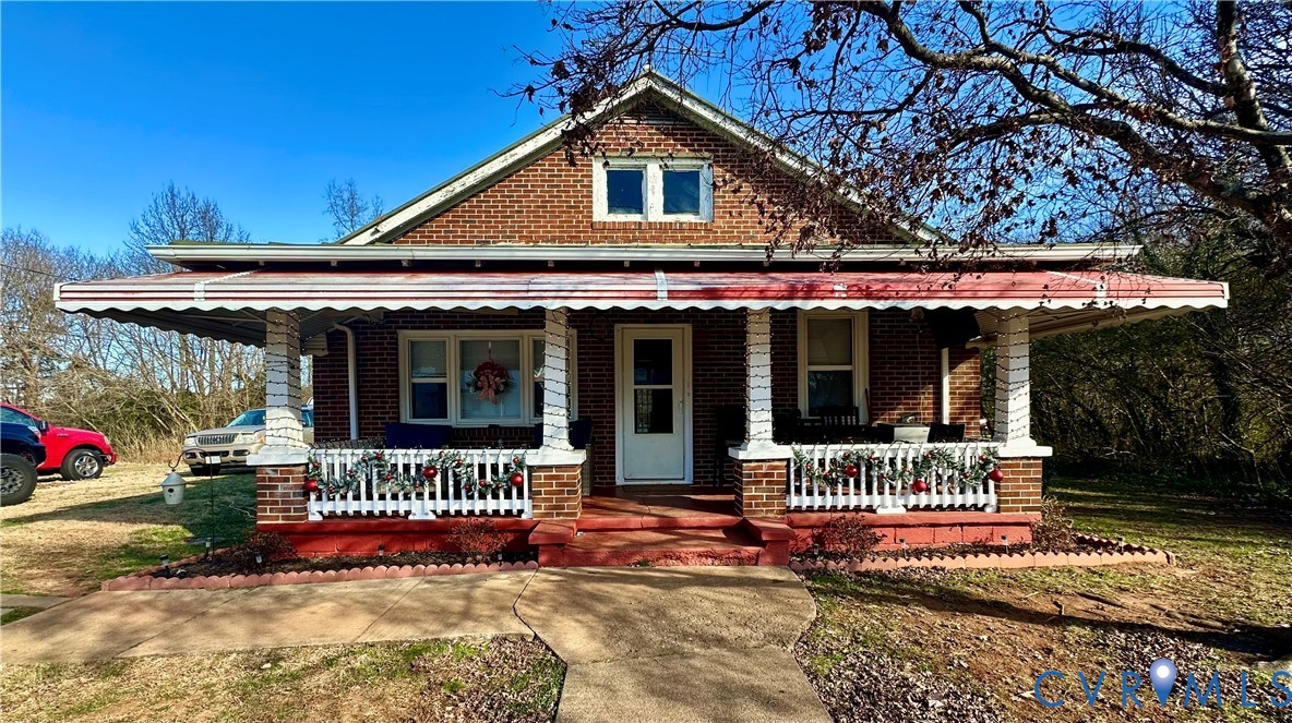 front view of a house with a porch