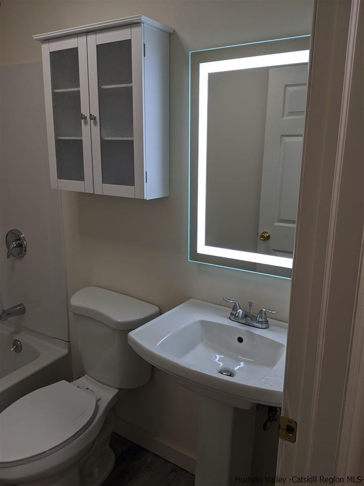 78-88 Spring Street Kingston, NY 12401 - Photo 13 of 34 a bathroom with a toilet a sink and mirror