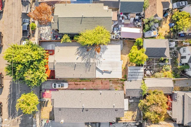 an aerial view of a city