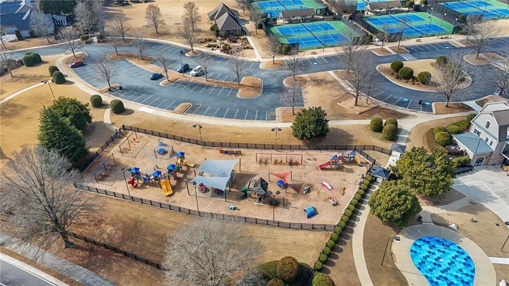 356 Shoal Creek Way Dallas, GA 30132 - Photo 30 of 32 an aerial view of a house with outdoor space