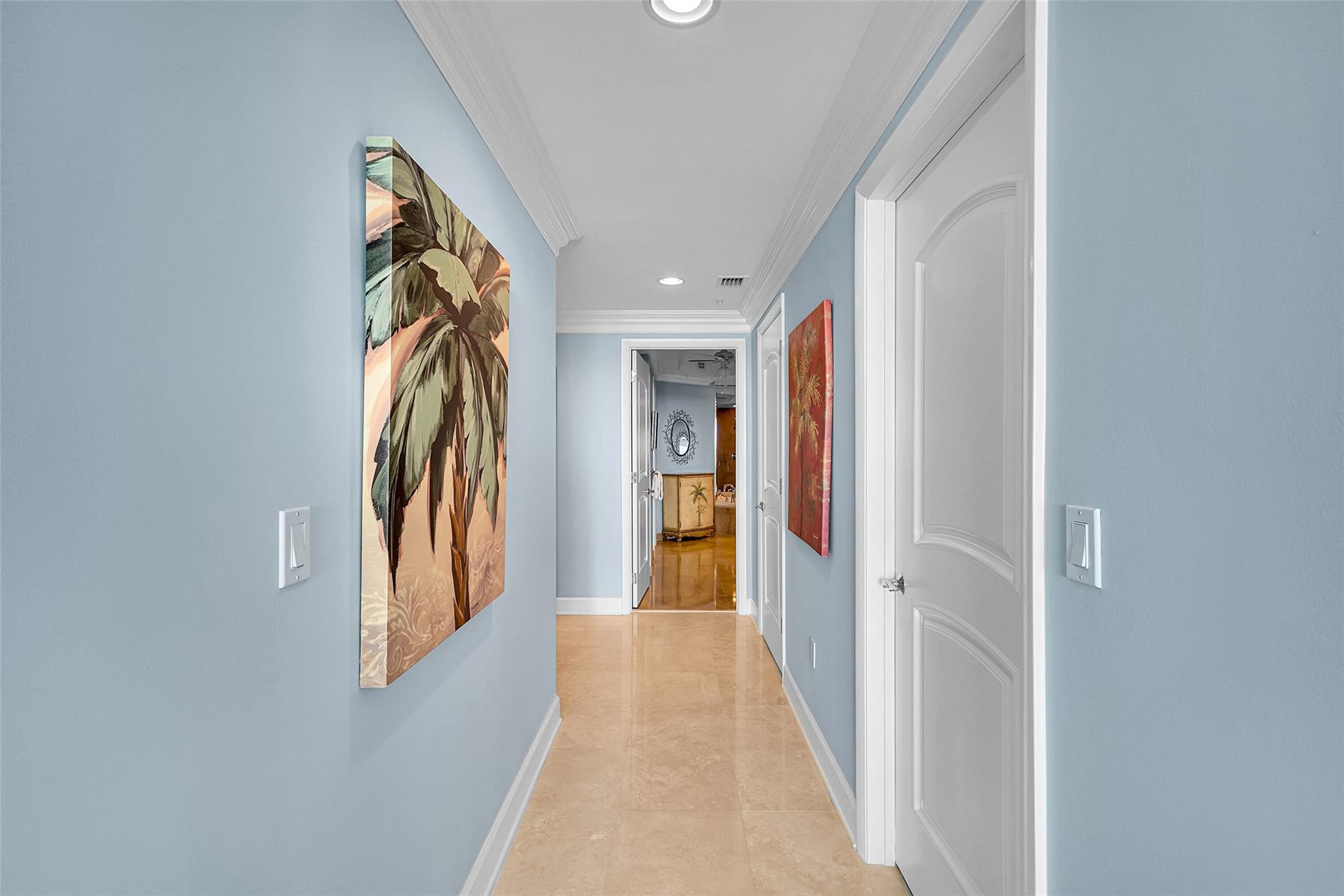 821 North Riverside Drive, Unit PH2 Pompano Beach, FL 33062 - Photo 49 of 95 a view of a hallway with a white walls and a window