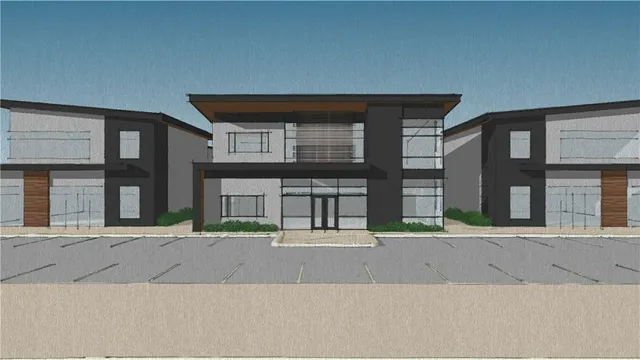 a front view of a house