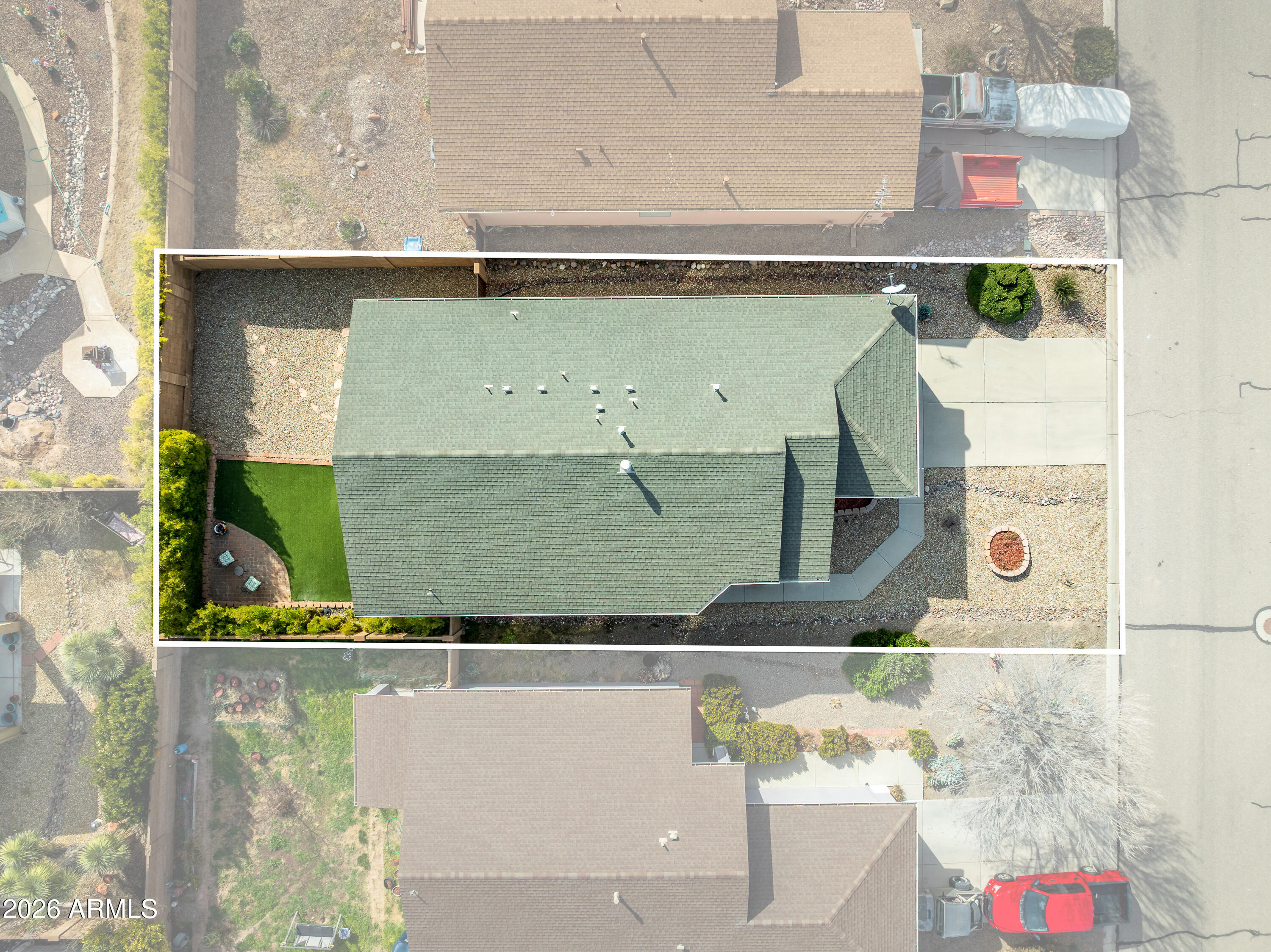 654 South Elk Ridge Drive Camp Verde, AZ 86322 - Photo 4 of 34 an aerial view of a house with a yard