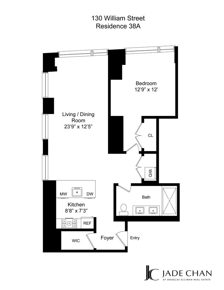 130 William Street, Unit 38A Manhattan, NY 10038 - Photo 12 of 12 a picture of floor with a white wall and a painting