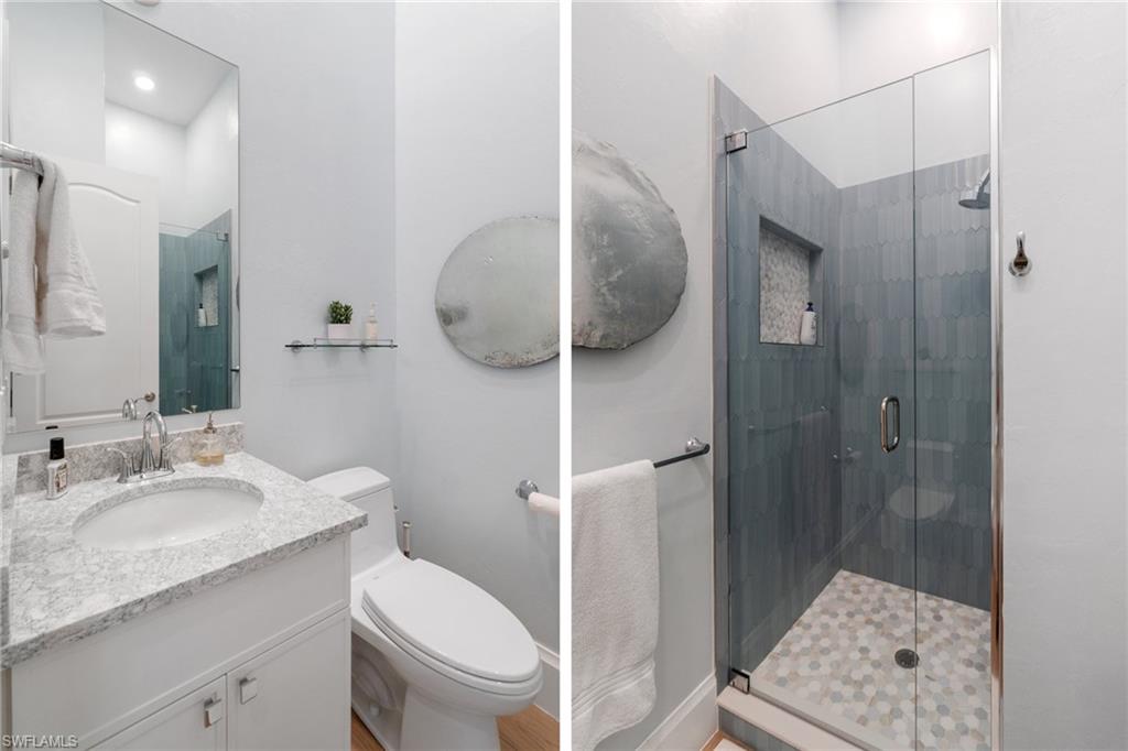 17010 Porta Vecchio Way, Unit 201 Naples, FL 34110 - Photo 16 of 50 a bathroom with a sink a toilet and shower