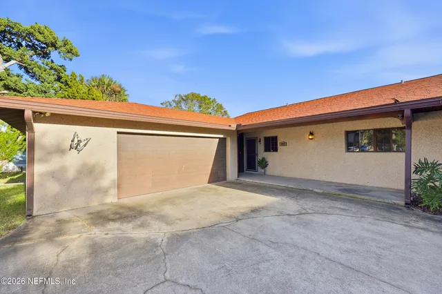 a view of backyard with potted plants