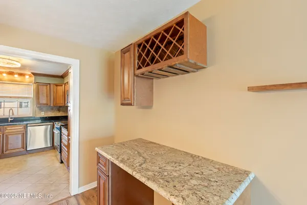 a view of kitchen and utility room