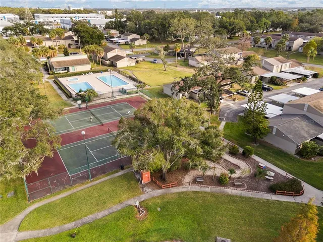 a bird view of house