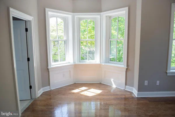 a view of a bathroom with a window