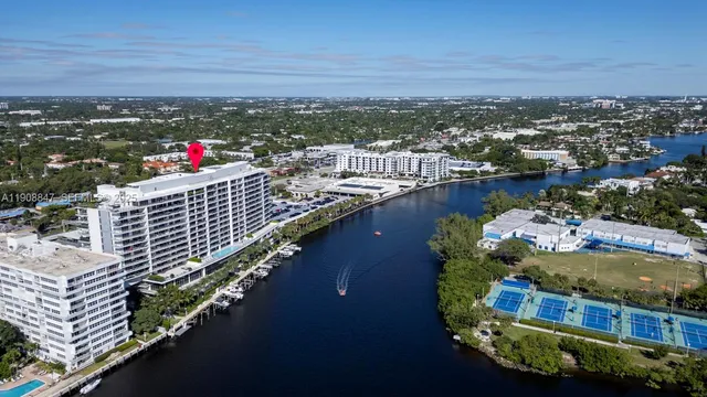 a front view of a large building