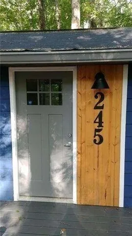 a view of a door of the house