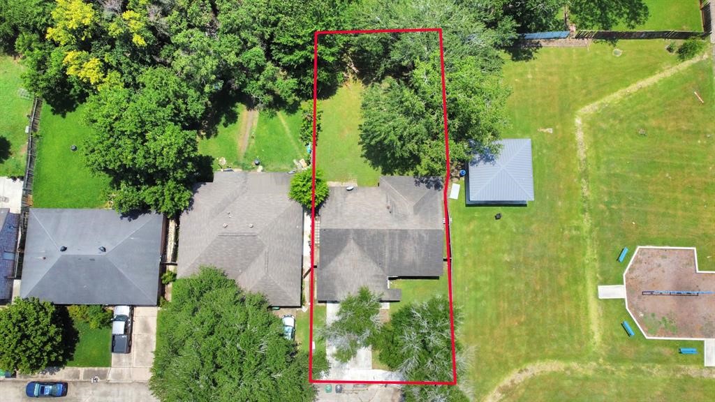 4803 Beechaven Street Houston, TX 77053 - Photo 2 of 30 an aerial view of residential house with outdoor space and swimming pool