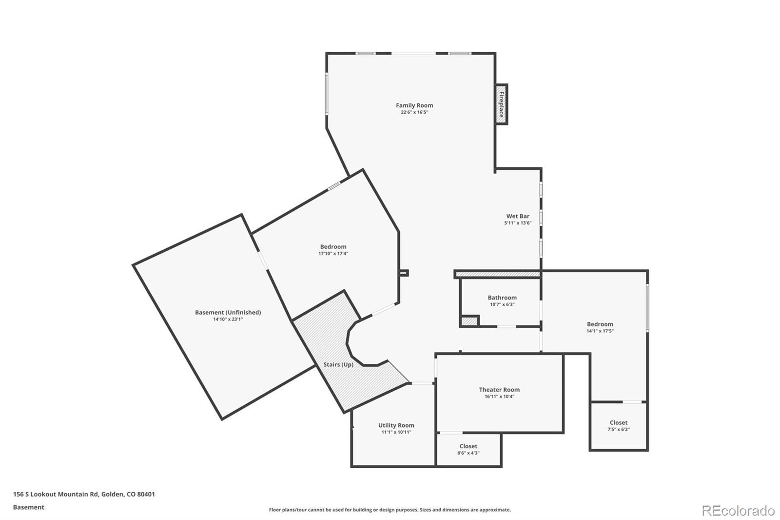 156 South Lookout Mountain Road Golden, CO 80401 - Photo 50 of 50 a picture of a floor plan