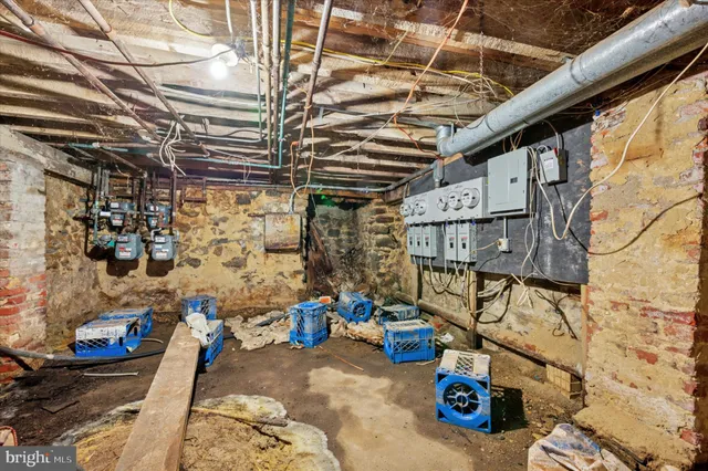 a view of storage and utility room