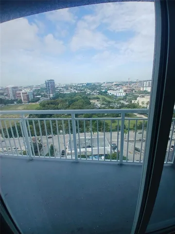 a view of balcony with city view