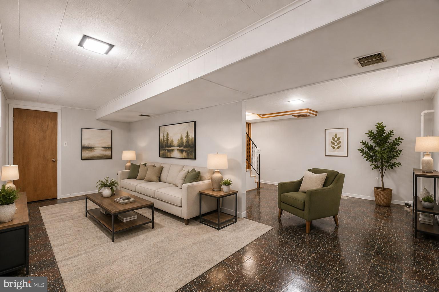 405 Sycamore Road Linthicum Heights, MD 21090 - Photo 11 of 45 Basement, Photo is AI Staged