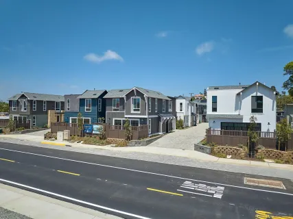 a view of city with tall buildings