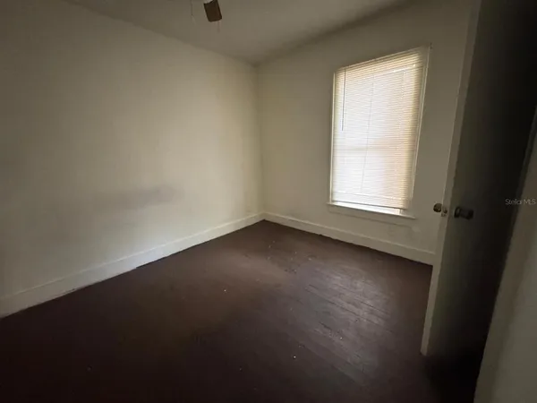 an empty room with a window