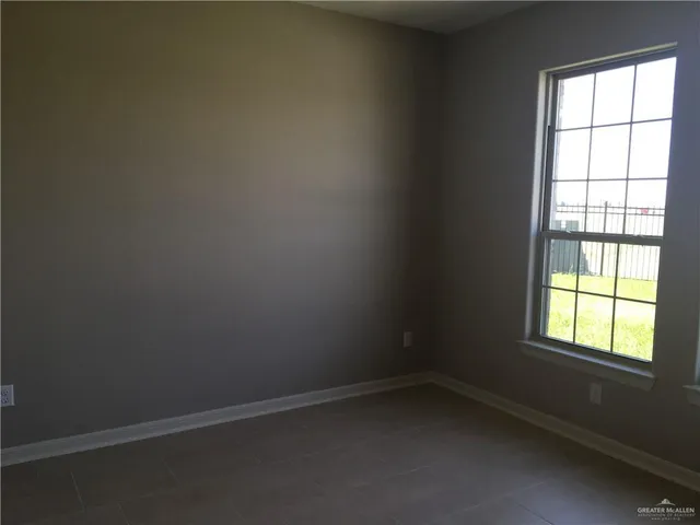 an empty room with a window