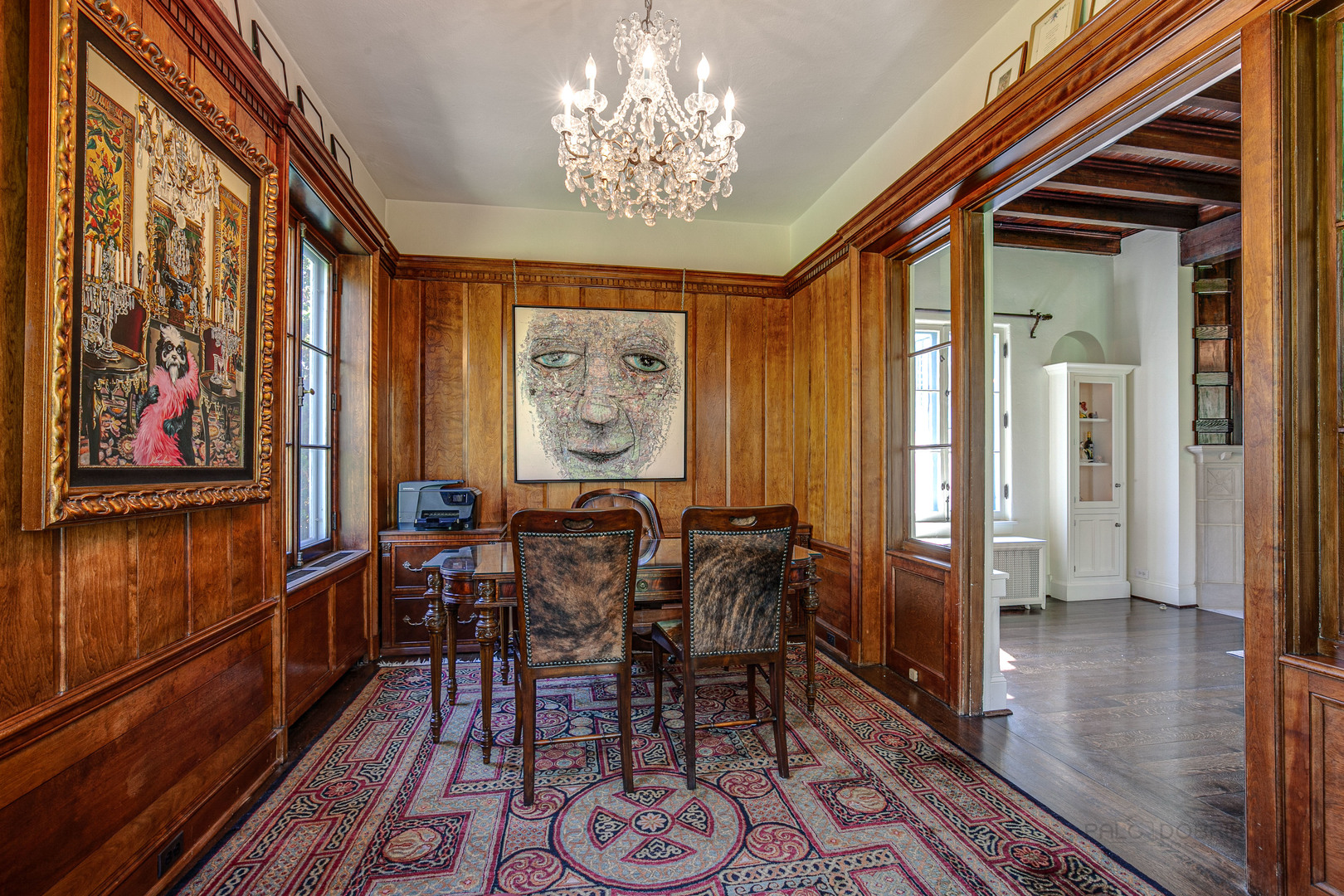 1220 Elm Tree Road Lake Forest, IL 60045 - Photo 12 of 55 a view of a dining room with furniture window and wooden floor