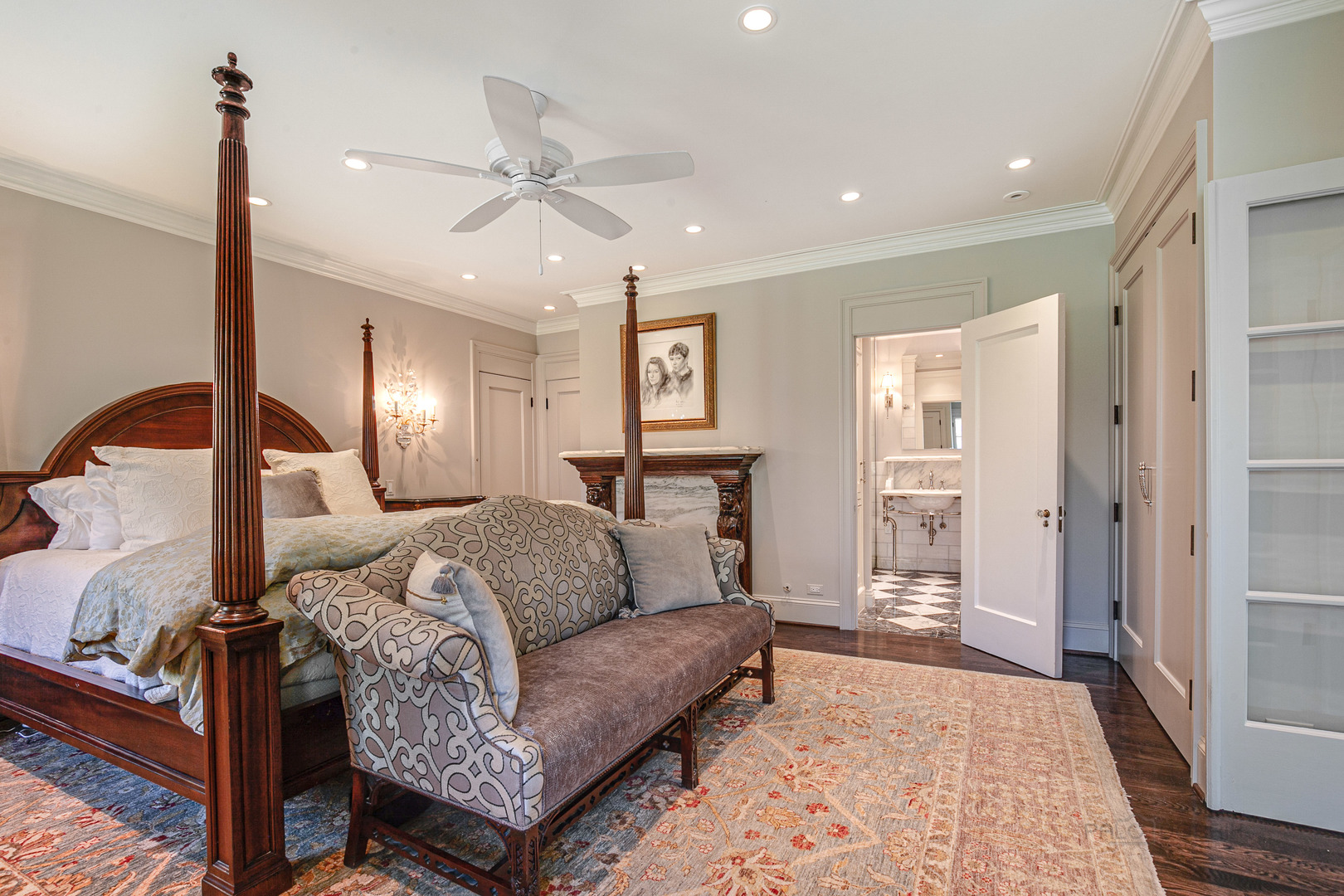 1220 Elm Tree Road Lake Forest, IL 60045 - Photo 27 of 55 a bed room with a bed and a couch