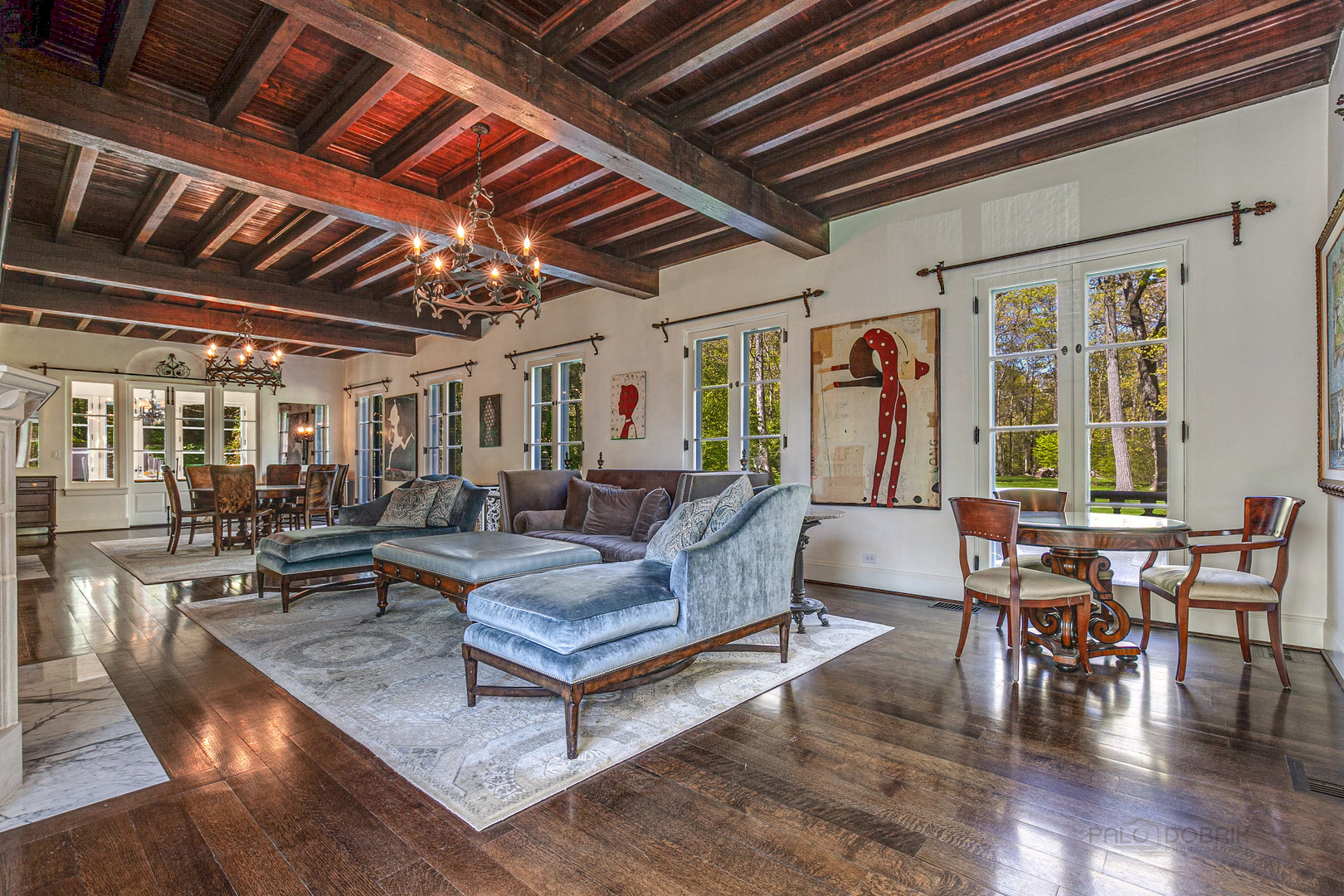 1220 Elm Tree Road Lake Forest, IL 60045 - Photo 8 of 55 a living room with furniture and wooden floors