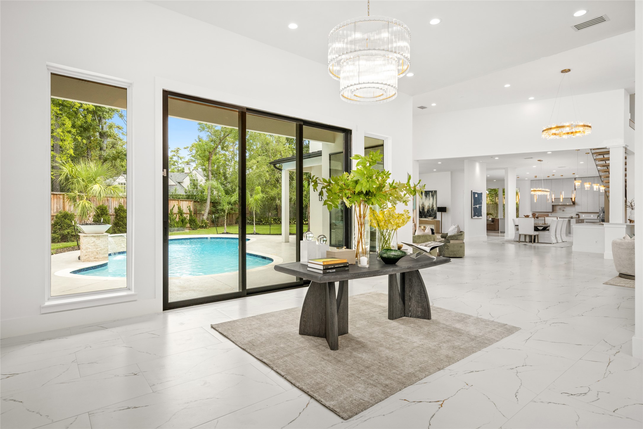 625 Piney Point Road Houston, TX 77024 - Photo 8 of 47 Another view of the impressive foyer into the living spaces.