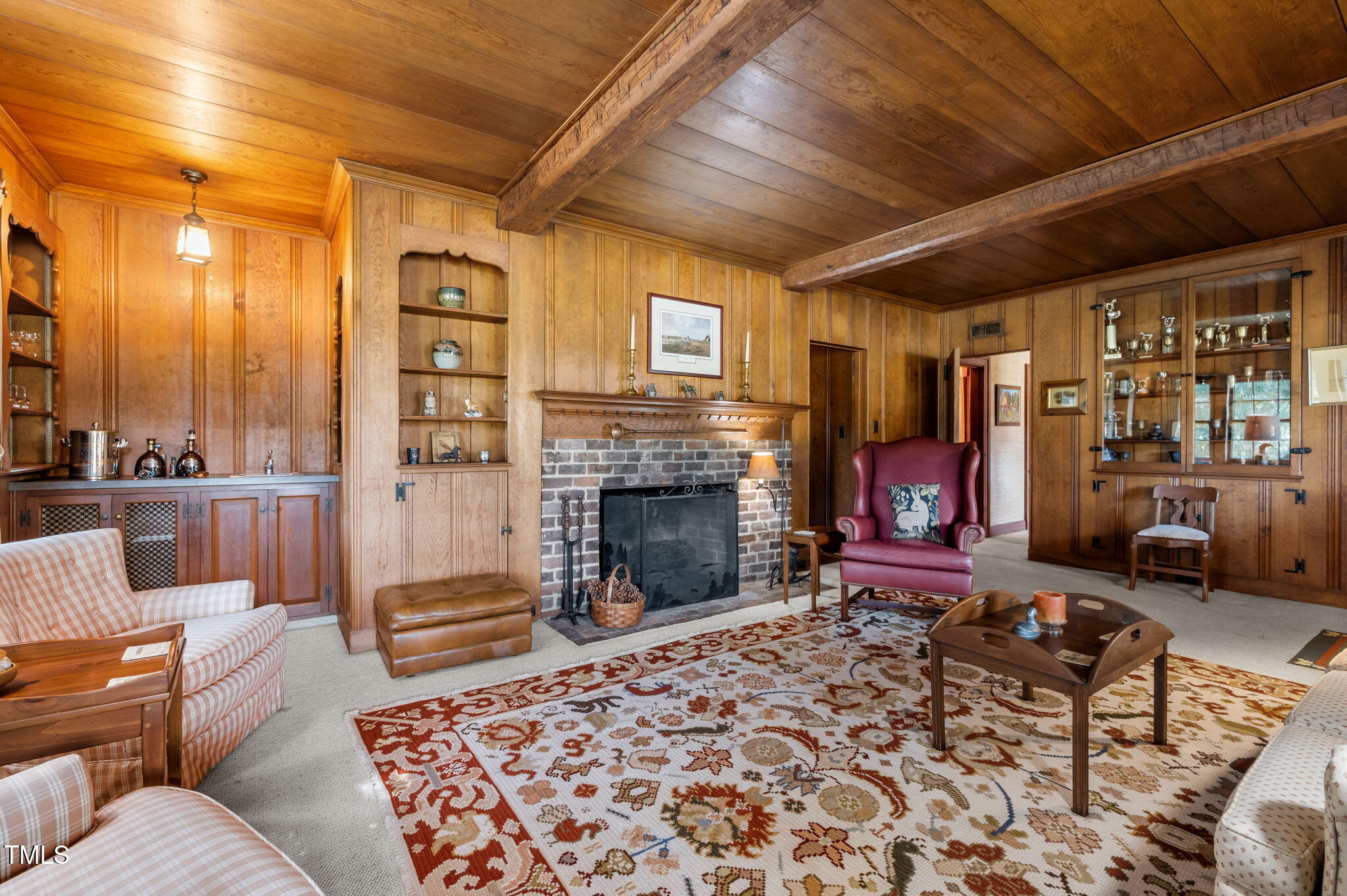 418 Quail Roost Farm Road Rougemont, NC 27572 - Photo 33 of 100 a living room with furniture and a fireplace