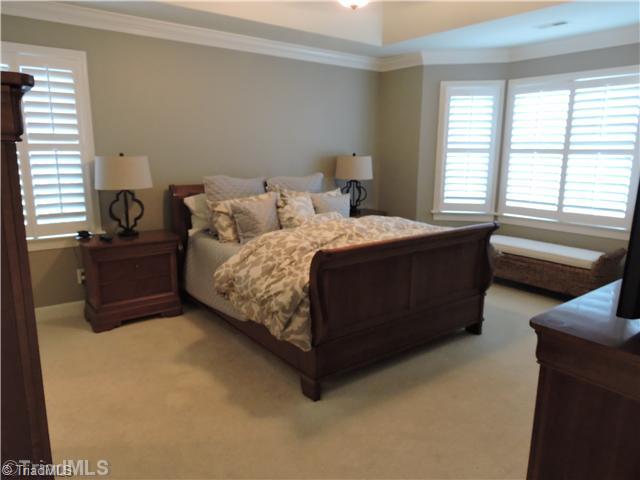 3225 Cross Tree Road Winston-Salem, NC 27106 - Photo 9 of 16 Master Bedroom. Trey ceiling, crown moulding, plantation shutters