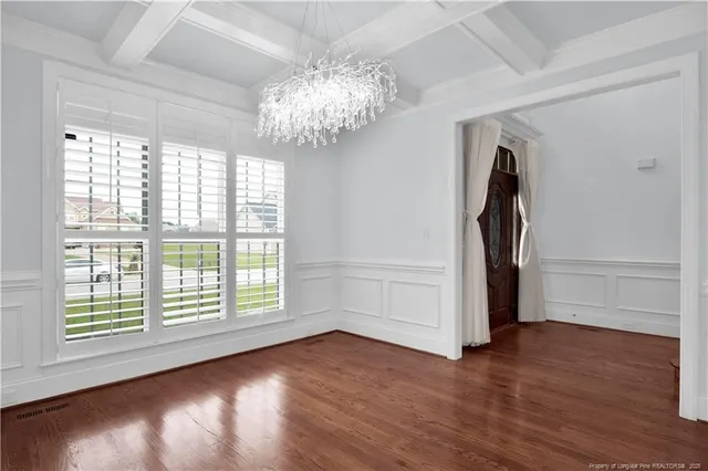 a view of livingroom with hardwood floor and window