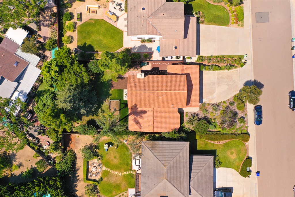 266 Sierra Ridge Drive Encinitas, CA 92024 - Photo 14 of 24 Overhead shot of house and yard
