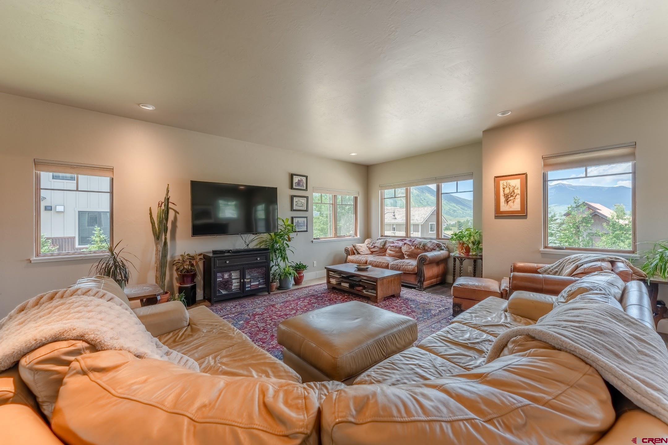142 Larkspur Loop Crested Butte, CO 81224 - Photo 4 of 35 a living room with furniture and a flat screen tv