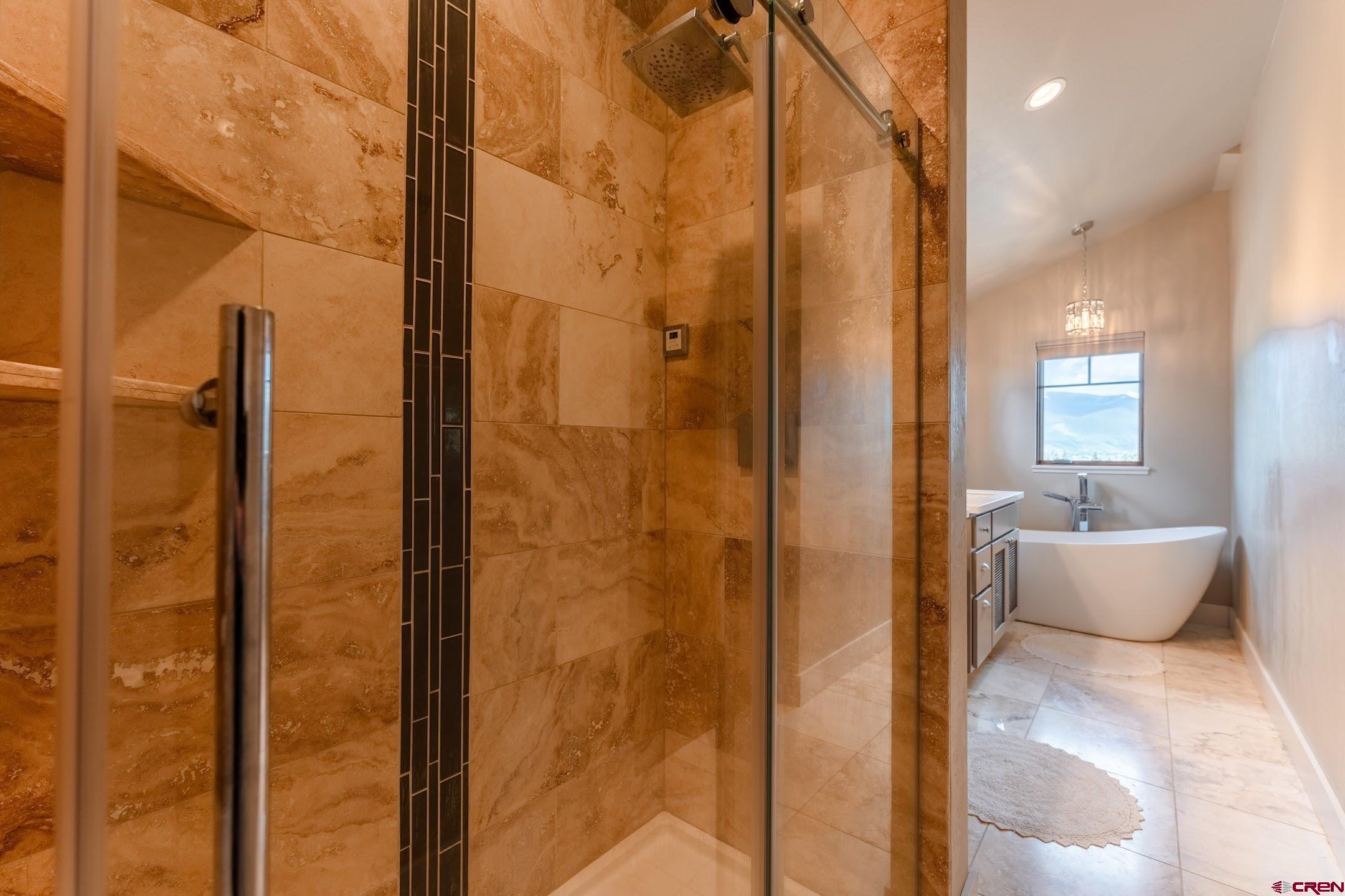 142 Larkspur Loop Crested Butte, CO 81224 - Photo 10 of 35 a bathroom with a bathtub and shower