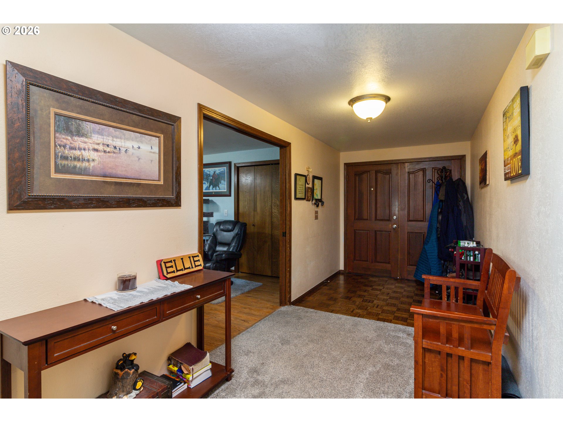 305 Southeast 9th Drive Hermiston, OR 97838 - Photo 12 of 28 a view of workspace with furniture and staircase