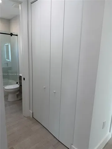 a view of a bathroom from a bathroom