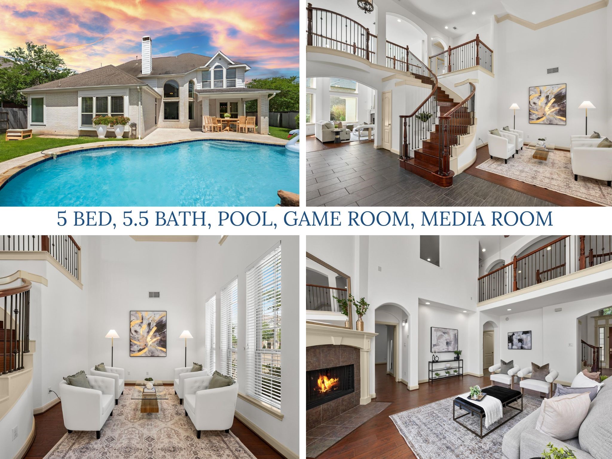 4603 Red Hawk Court Sugar Land, TX 77479 - Photo 2 of 50 a view of living room and fireplace