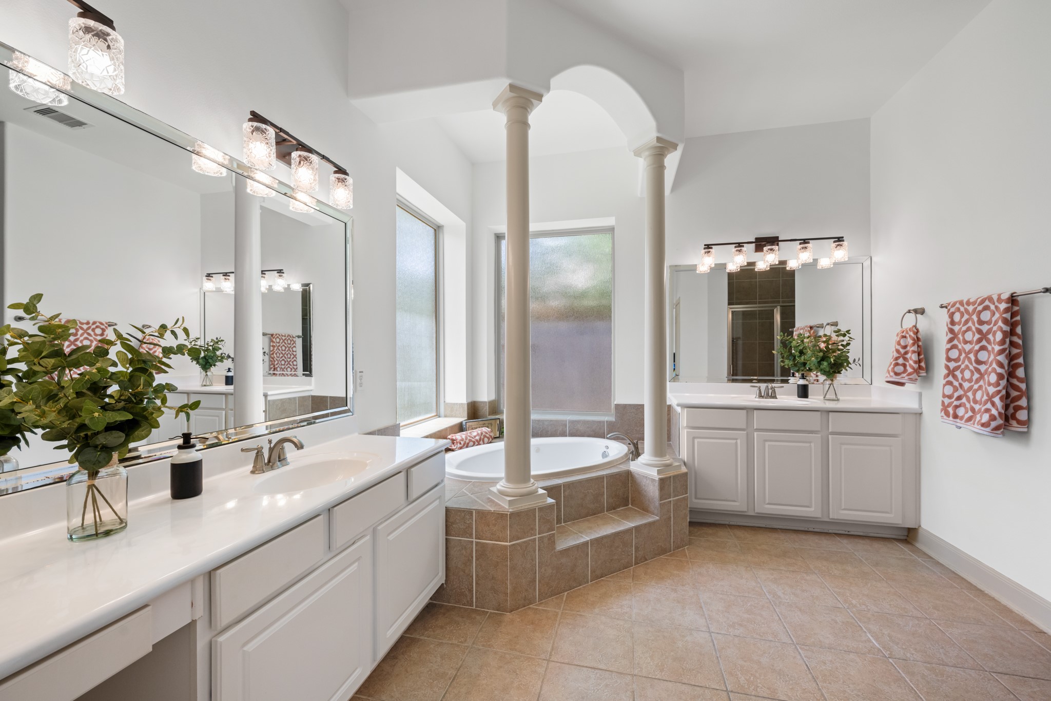 4603 Red Hawk Court Sugar Land, TX 77479 - Photo 23 of 50 a large bathroom with a double vanity sink mirror and