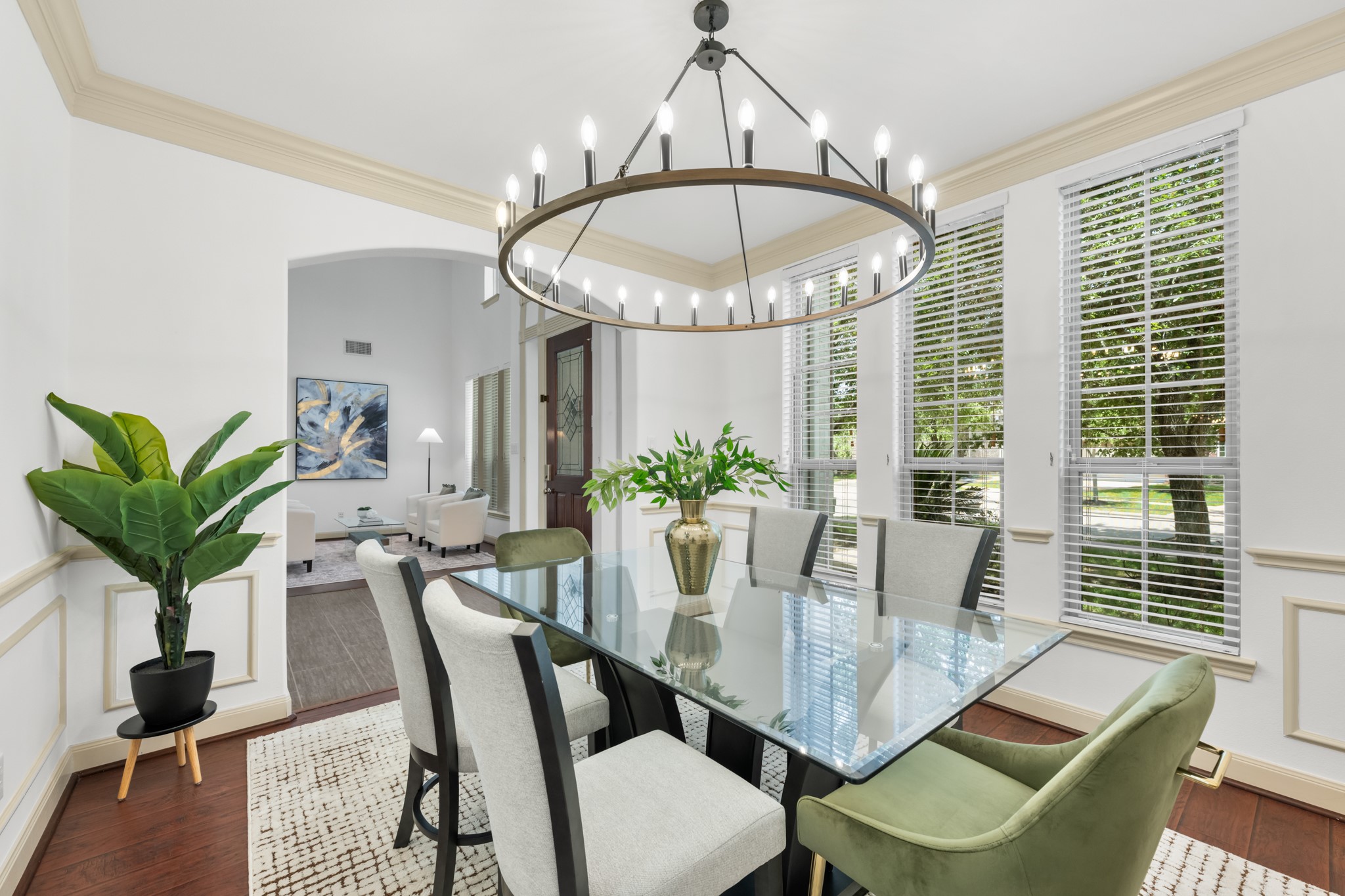 4603 Red Hawk Court Sugar Land, TX 77479 - Photo 10 of 50 a view of a dining room with furniture window and wooden floor